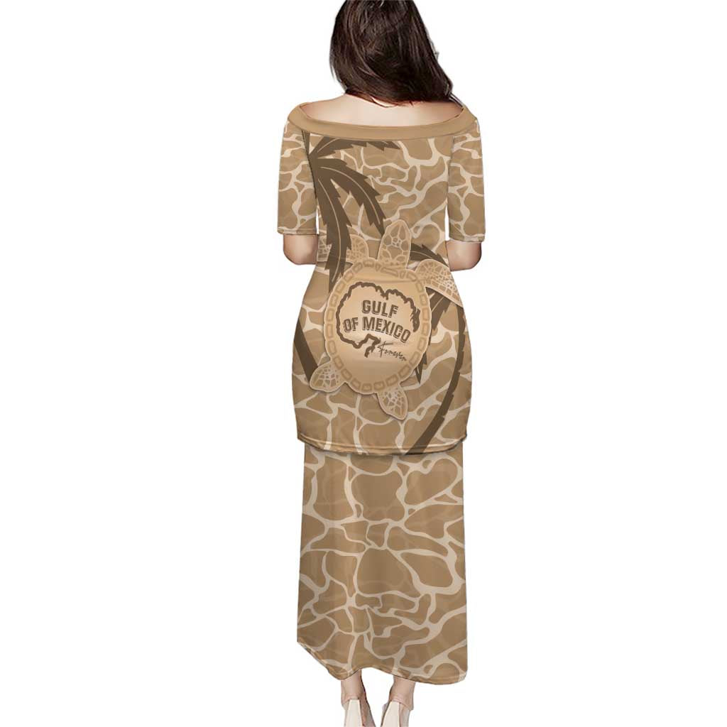 Gulf of Mexico Forever Puletasi Mexican Turtle Brown Version