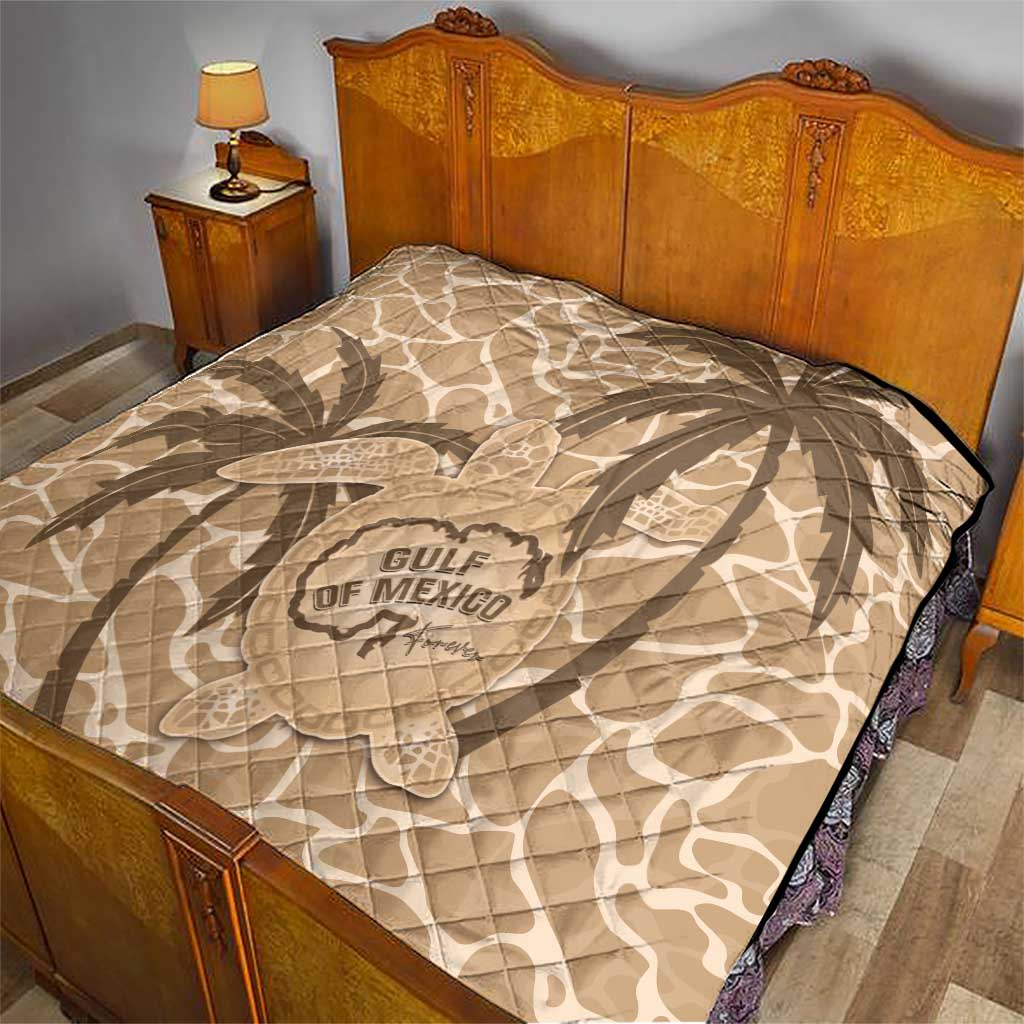 Gulf of Mexico Forever Quilt Mexican Turtle Brown Version