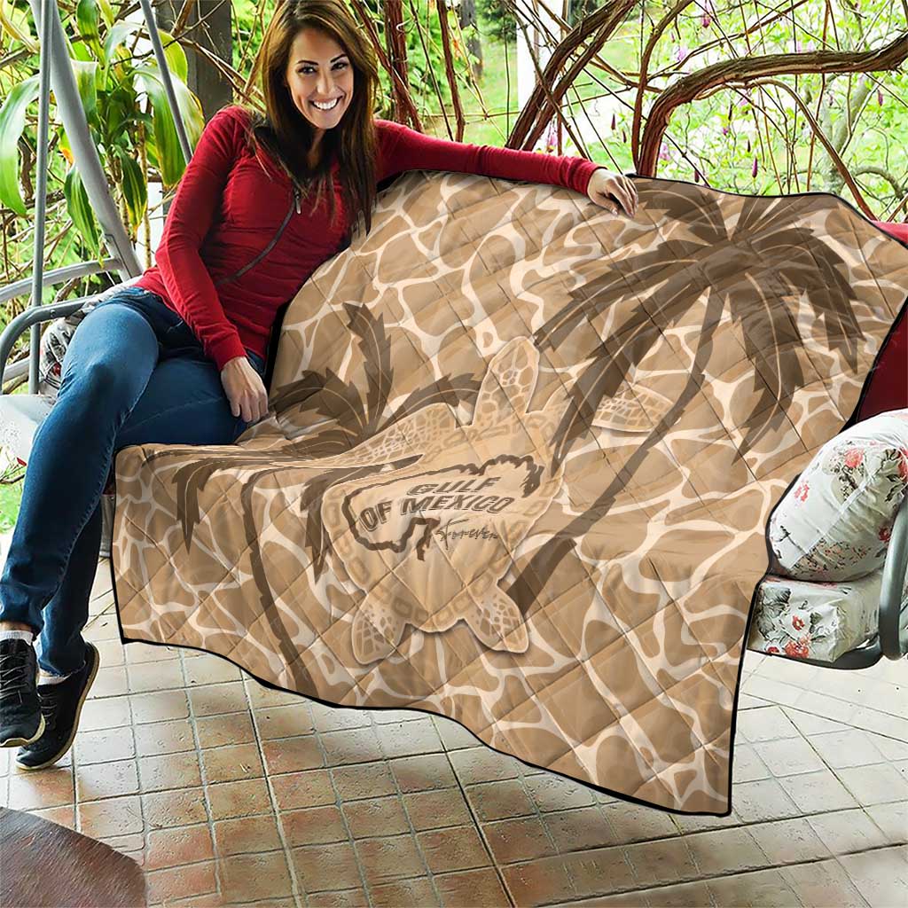 Gulf of Mexico Forever Quilt Mexican Turtle Brown Version