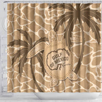 Gulf of Mexico Forever Shower Curtain Mexican Turtle Brown Version