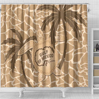 Gulf of Mexico Forever Shower Curtain Mexican Turtle Brown Version