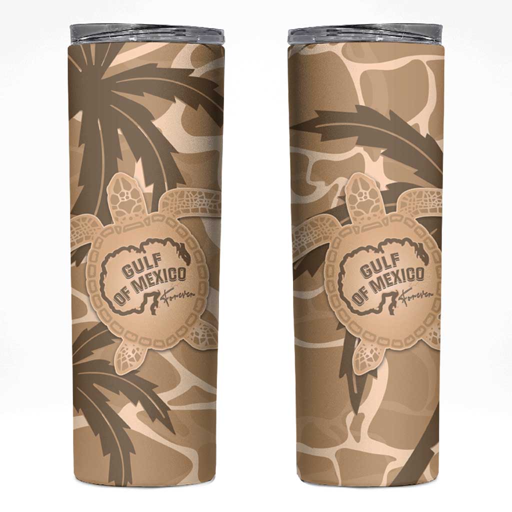 Gulf of Mexico Forever Skinny Tumbler Mexican Turtle Brown Version
