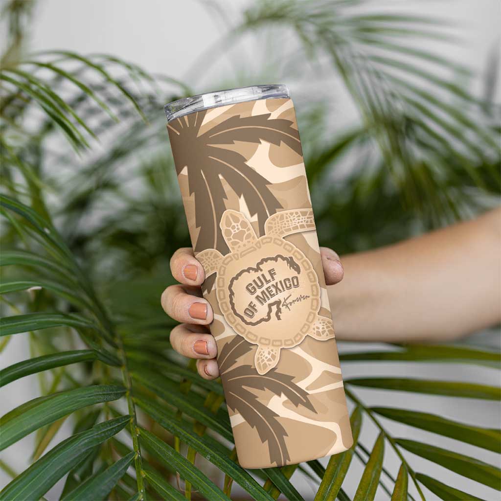 Gulf of Mexico Forever Skinny Tumbler Mexican Turtle Brown Version