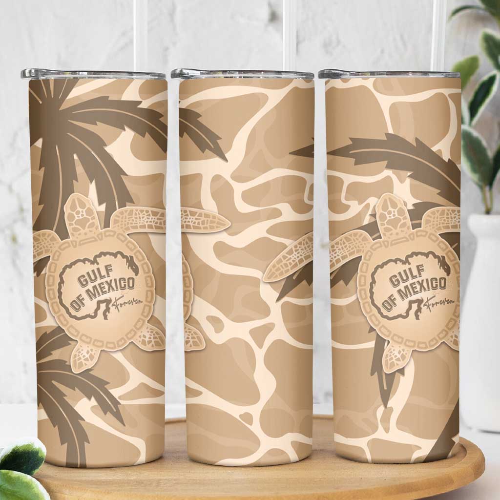 Gulf of Mexico Forever Skinny Tumbler Mexican Turtle Brown Version
