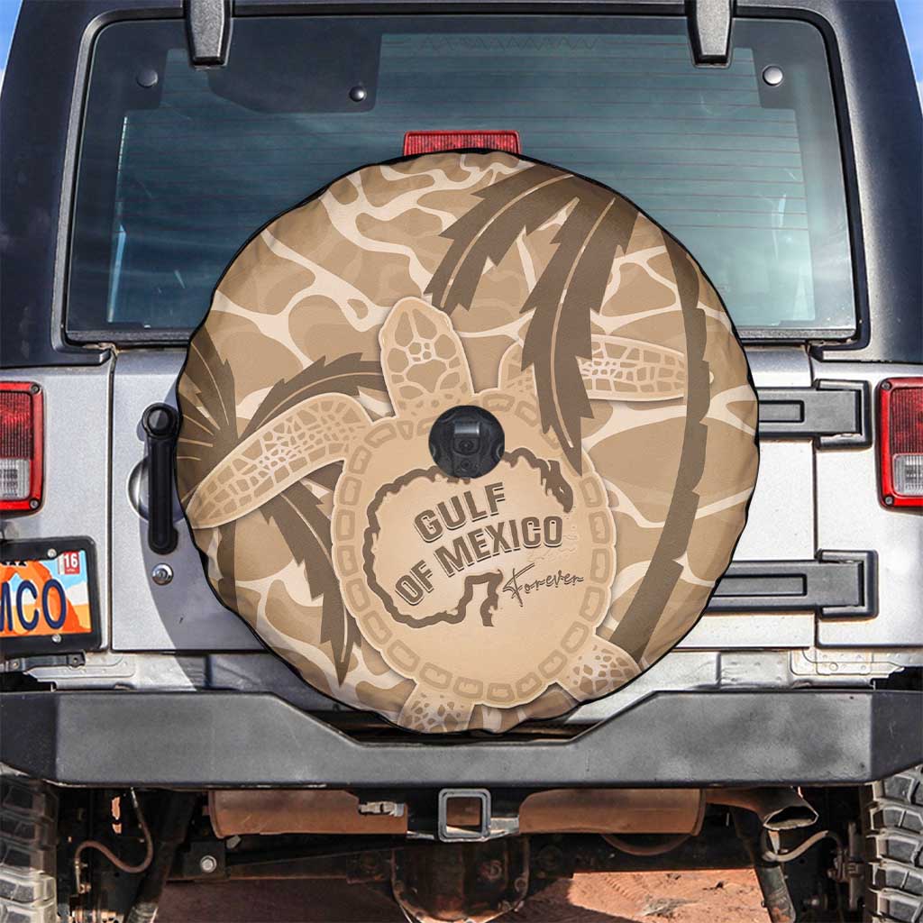 Gulf of Mexico Forever Spare Tire Cover Mexican Turtle Brown Version