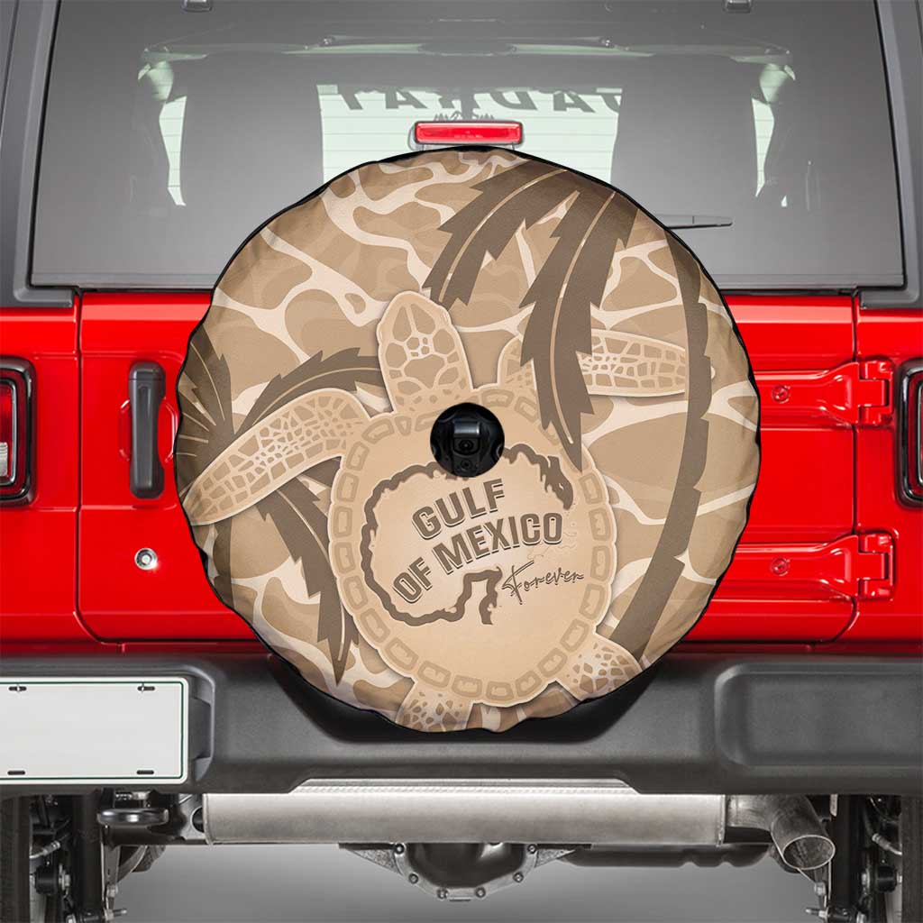 Gulf of Mexico Forever Spare Tire Cover Mexican Turtle Brown Version