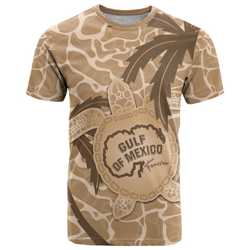 Gulf of Mexico Forever T Shirt Mexican Turtle Brown Version