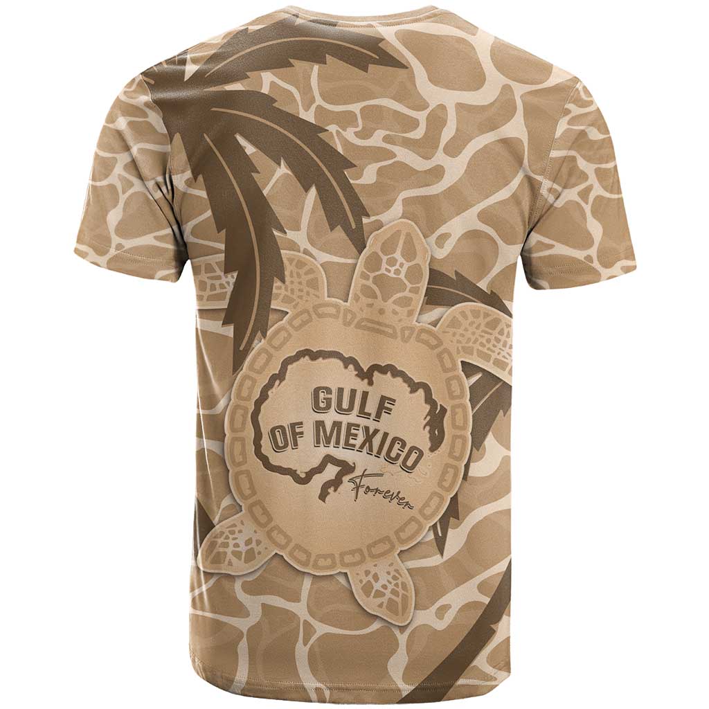 Gulf of Mexico Forever T Shirt Mexican Turtle Brown Version