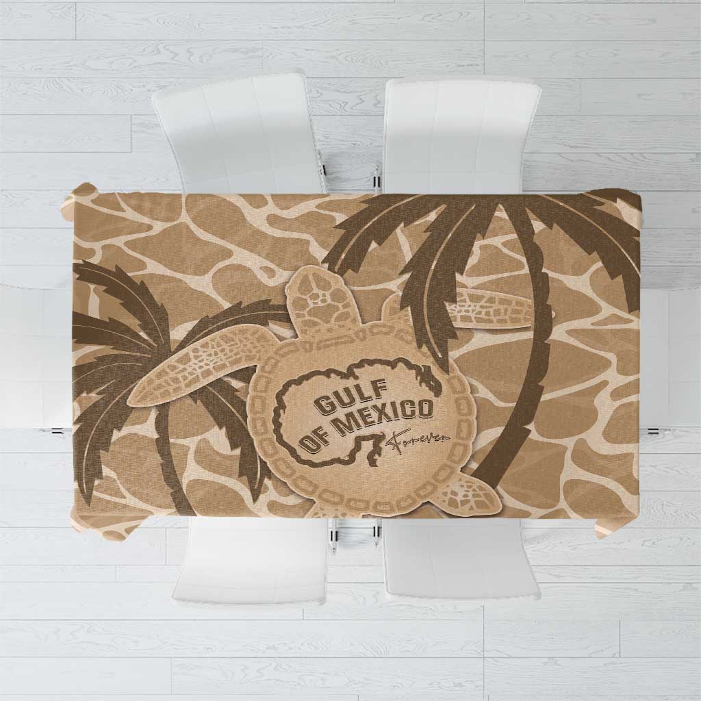 Gulf of Mexico Forever Tablecloth Mexican Turtle Brown Version