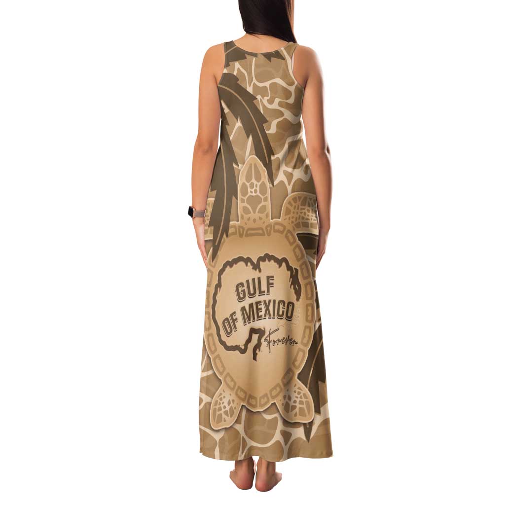 Gulf of Mexico Forever Tank Maxi Dress Mexican Turtle Brown Version