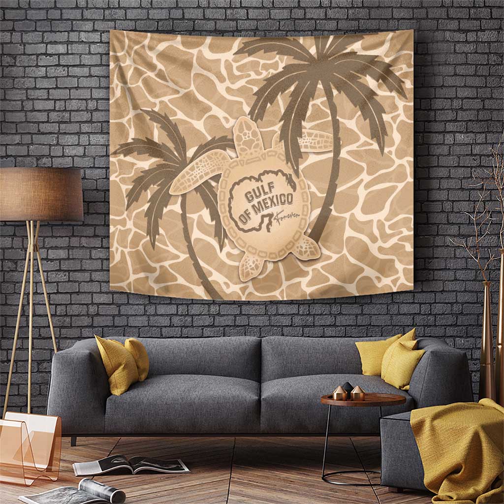 Gulf of Mexico Forever Tapestry Mexican Turtle Brown Version