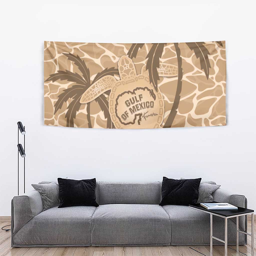 Gulf of Mexico Forever Tapestry Mexican Turtle Brown Version