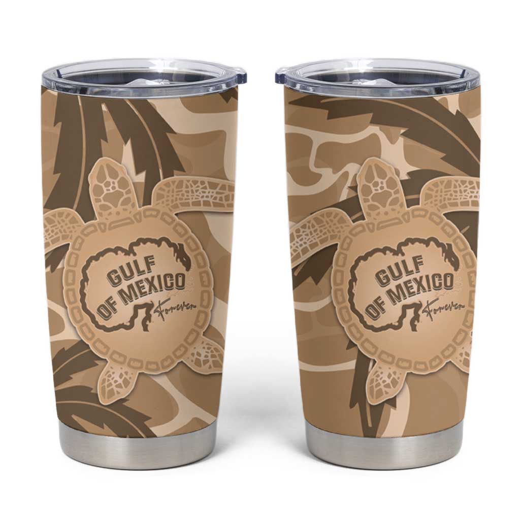 Gulf of Mexico Forever Tumbler Cup Mexican Turtle Brown Version