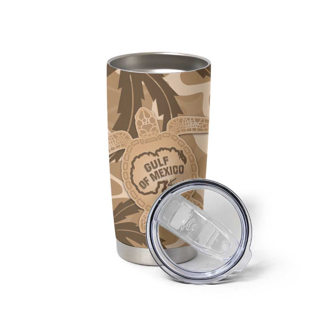 Gulf of Mexico Forever Tumbler Cup Mexican Turtle Brown Version