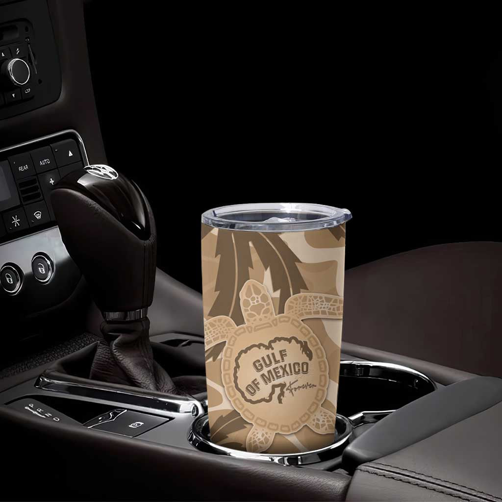 Gulf of Mexico Forever Tumbler Cup Mexican Turtle Brown Version