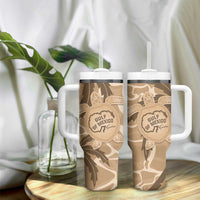 Gulf of Mexico Forever Tumbler With Handle Mexican Turtle Brown Version