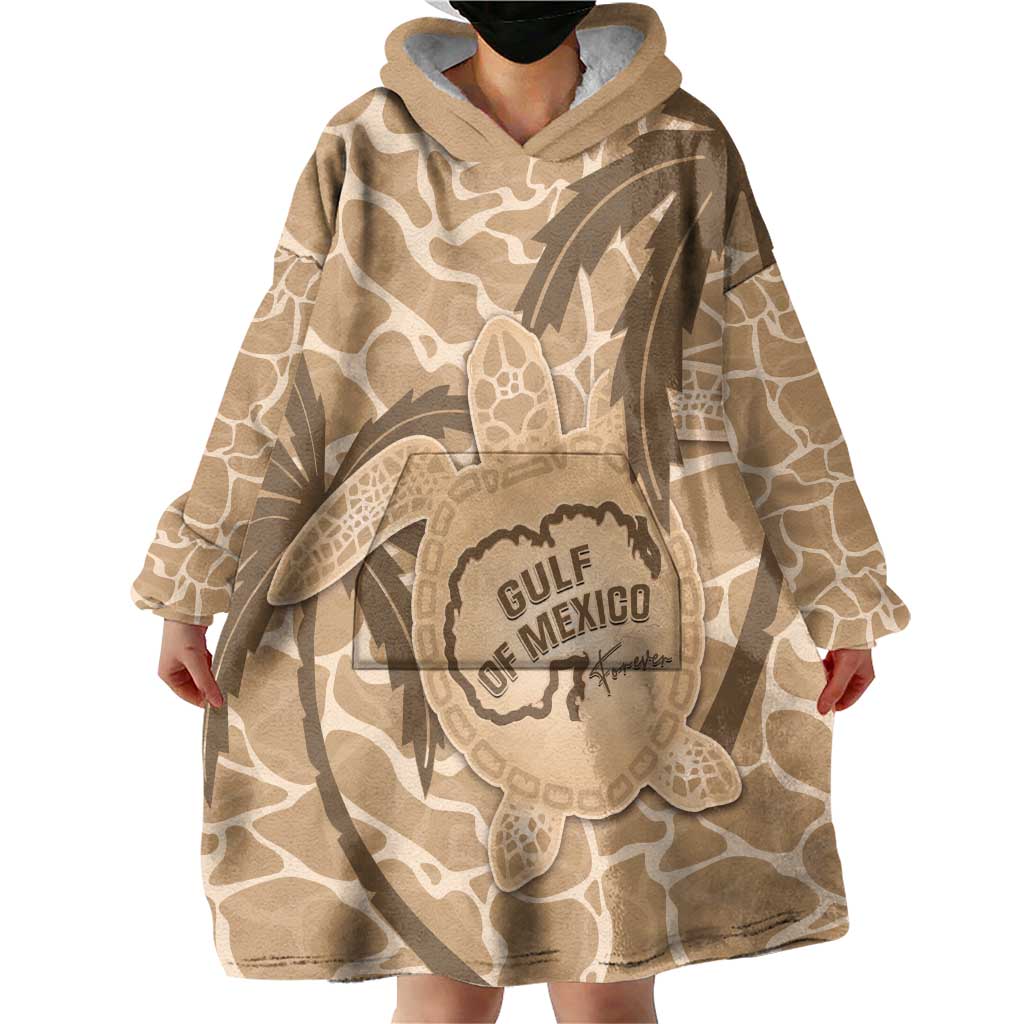 Gulf of Mexico Forever Wearable Blanket Hoodie Mexican Turtle Brown Version