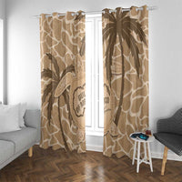Gulf of Mexico Forever Window Curtain Mexican Turtle Brown Version