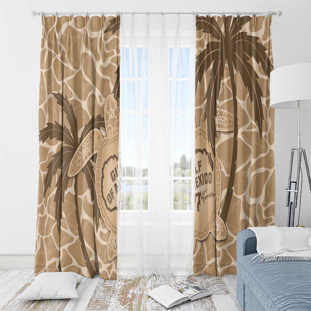 Gulf of Mexico Forever Window Curtain Mexican Turtle Brown Version