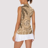 Gulf of Mexico Forever Women Sleeveless Polo Shirt Mexican Turtle Brown Version