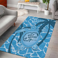 Gulf of Mexico Forever Area Rug Mexican Turtle Blue Version