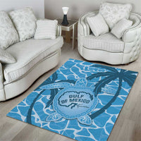 Gulf of Mexico Forever Area Rug Mexican Turtle Blue Version