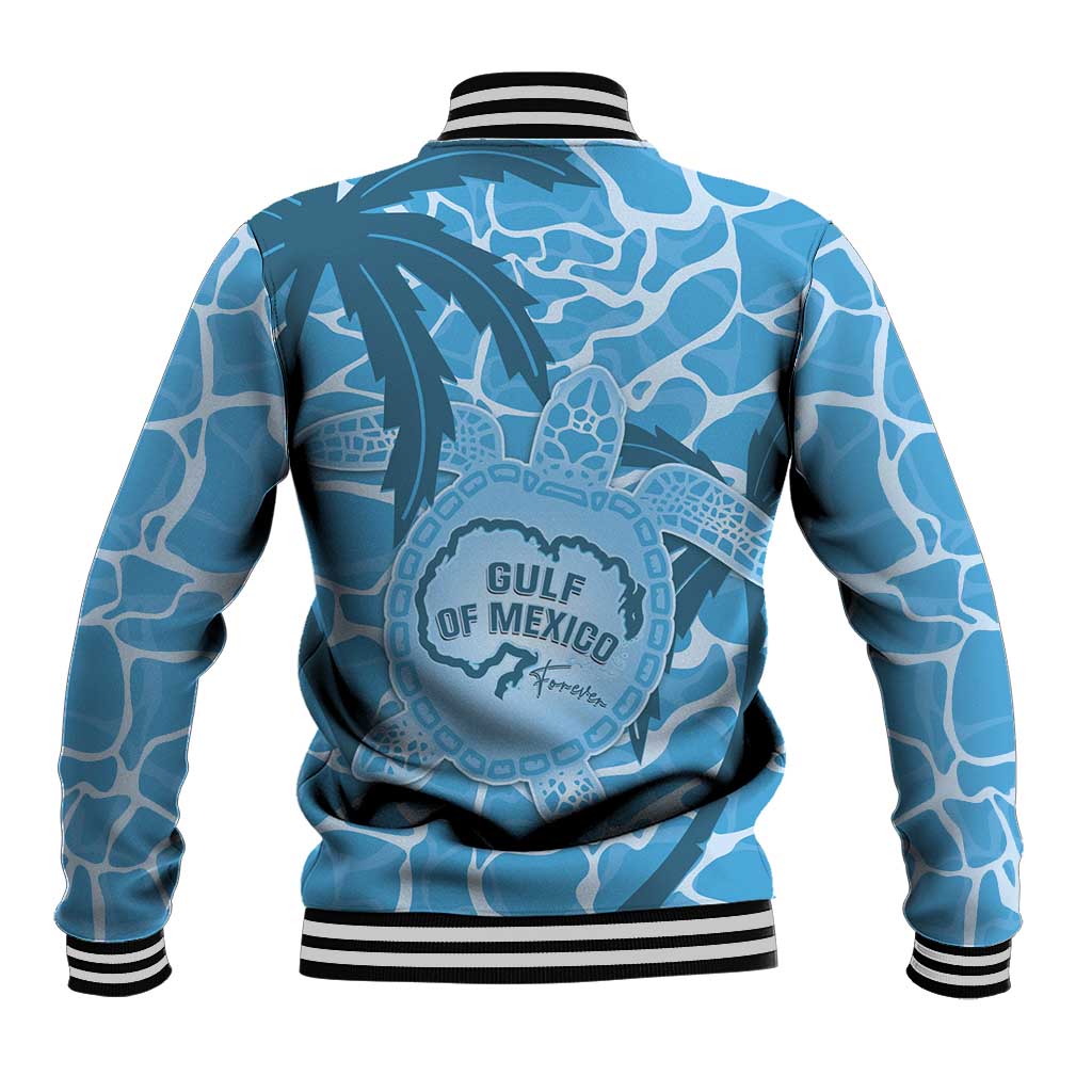 Gulf of Mexico Forever Baseball Jacket Mexican Turtle Blue Version