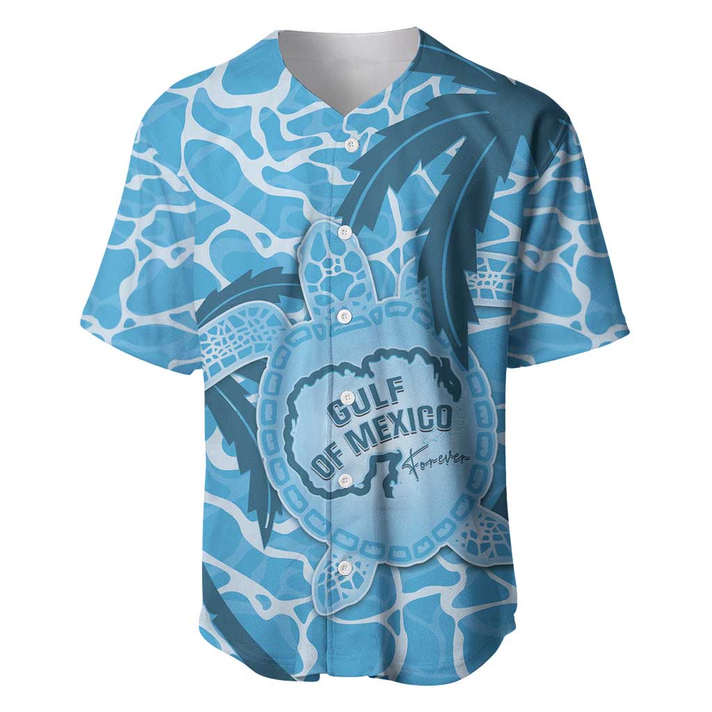 Gulf of Mexico Forever Baseball Jersey Mexican Turtle Blue Version