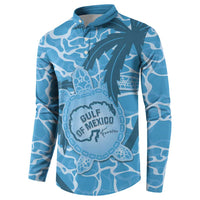 Gulf of Mexico Forever Button Sweatshirt Mexican Turtle Blue Version