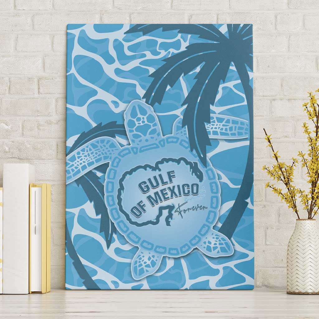 Gulf of Mexico Forever Canvas Wall Art Mexican Turtle Blue Version