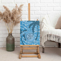 Gulf of Mexico Forever Canvas Wall Art Mexican Turtle Blue Version