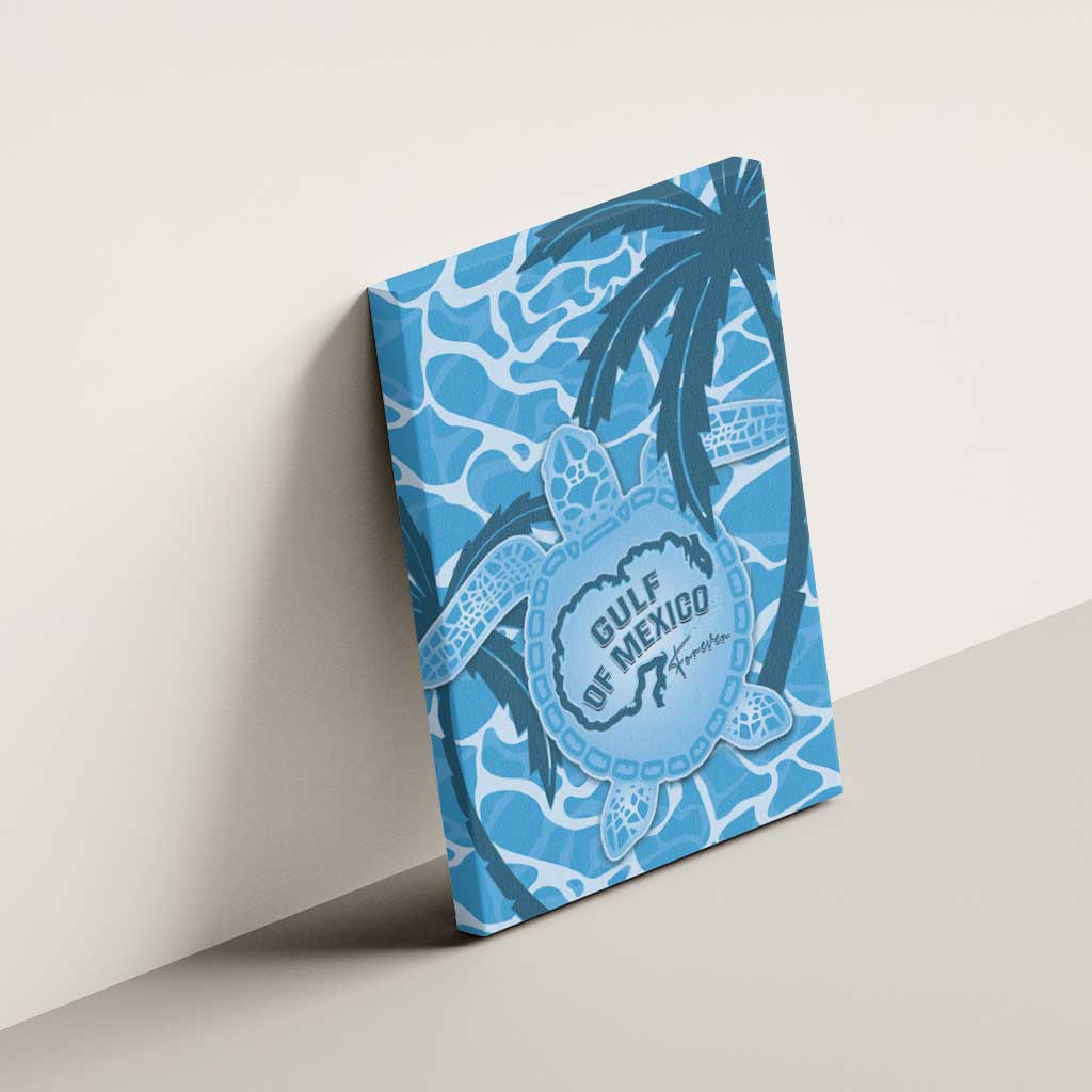 Gulf of Mexico Forever Canvas Wall Art Mexican Turtle Blue Version