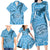 Gulf of Mexico Forever Family Matching Long Sleeve Bodycon Dress and Hawaiian Shirt Mexican Turtle Blue Version