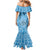 Gulf of Mexico Forever Family Matching Mermaid Dress and Hawaiian Shirt Mexican Turtle Blue Version