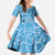 Gulf of Mexico Forever Family Matching Off Shoulder Maxi Dress and Hawaiian Shirt Mexican Turtle Blue Version