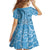 Gulf of Mexico Forever Family Matching Off Shoulder Maxi Dress and Hawaiian Shirt Mexican Turtle Blue Version