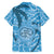 Gulf of Mexico Forever Family Matching Off Shoulder Maxi Dress and Hawaiian Shirt Mexican Turtle Blue Version