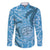 Gulf of Mexico Forever Family Matching Off Shoulder Maxi Dress and Hawaiian Shirt Mexican Turtle Blue Version