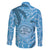 Gulf of Mexico Forever Family Matching Off Shoulder Maxi Dress and Hawaiian Shirt Mexican Turtle Blue Version