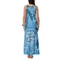 Gulf of Mexico Forever Family Matching Tank Maxi Dress and Hawaiian Shirt Mexican Turtle Blue Version