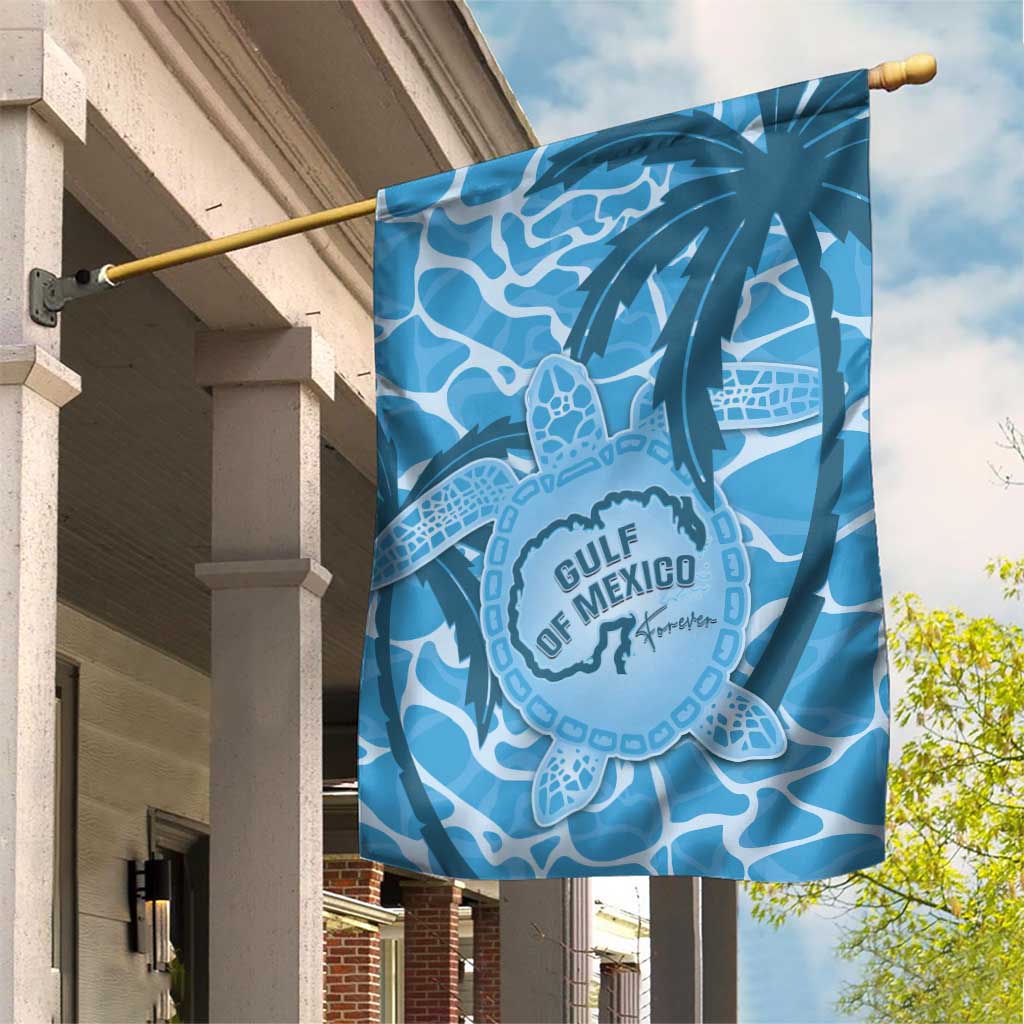 Gulf of Mexico Forever Garden Flag Mexican Turtle Blue Version