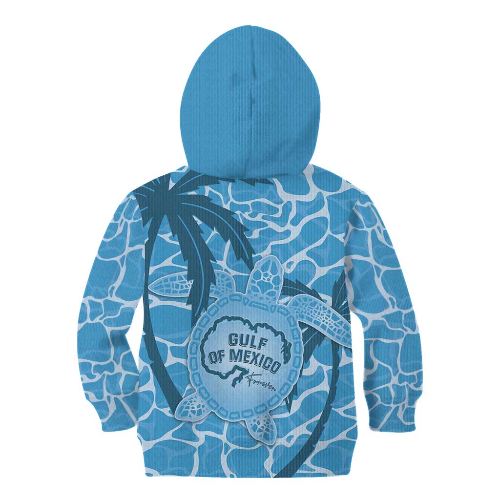 Gulf of Mexico Forever Kid Hoodie Mexican Turtle Blue Version