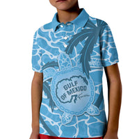 Gulf of Mexico Forever Kid Polo Shirt Mexican Turtle Blue Version