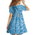 Gulf of Mexico Forever Kid Short Sleeve Dress Mexican Turtle Blue Version