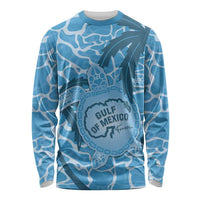Gulf of Mexico Forever Long Sleeve Shirt Mexican Turtle Blue Version