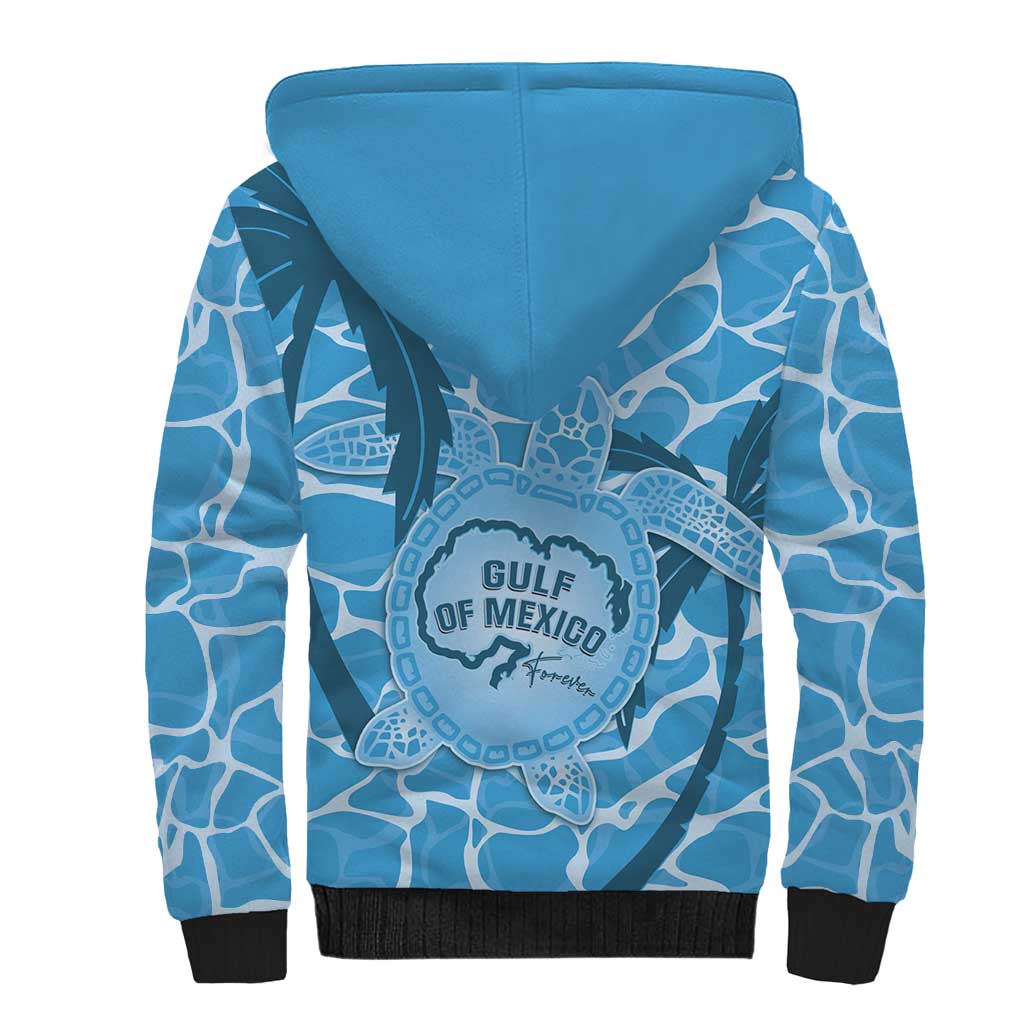 Gulf of Mexico Forever Sherpa Hoodie Mexican Turtle Blue Version