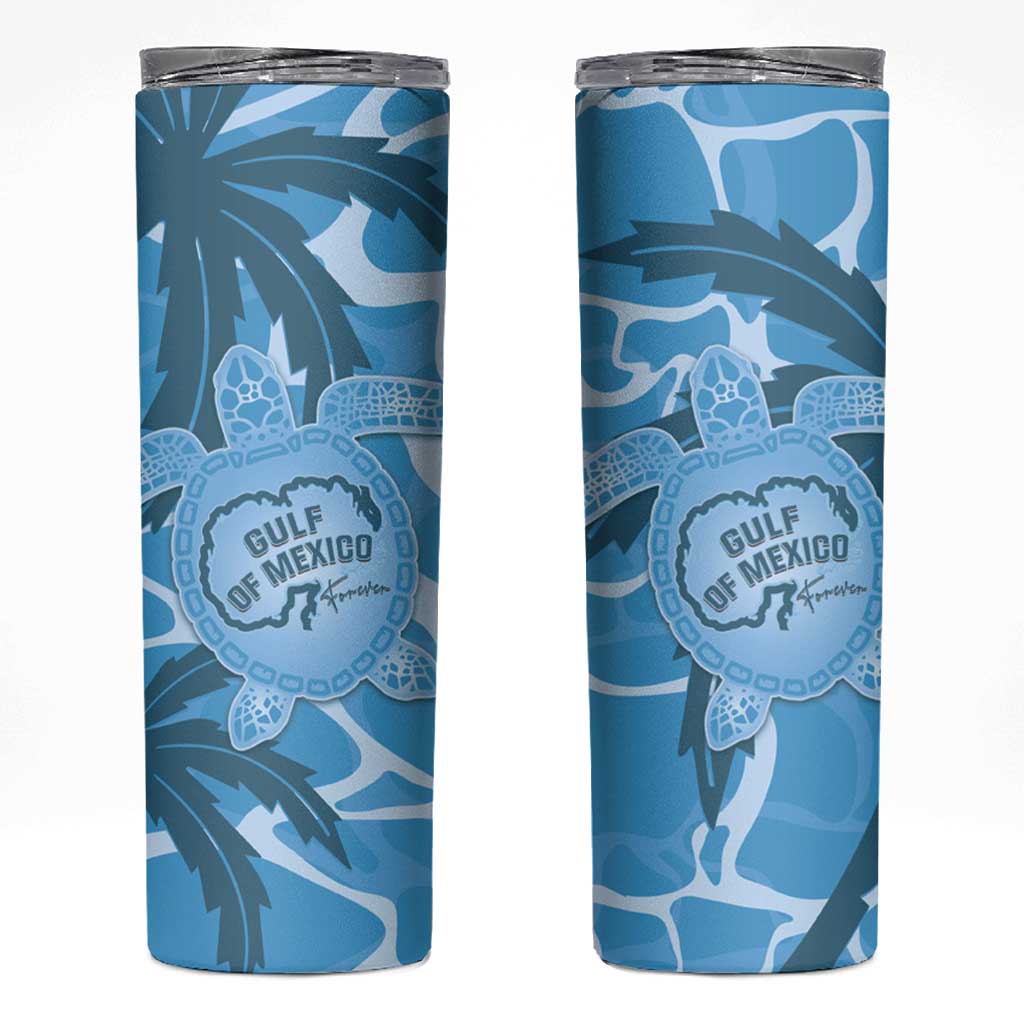 Gulf of Mexico Forever Skinny Tumbler Mexican Turtle Blue Version