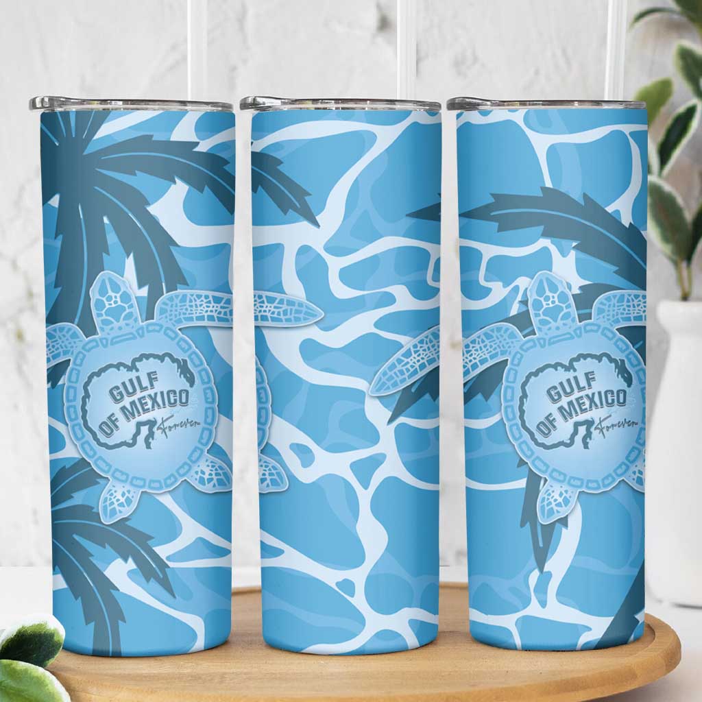 Gulf of Mexico Forever Skinny Tumbler Mexican Turtle Blue Version