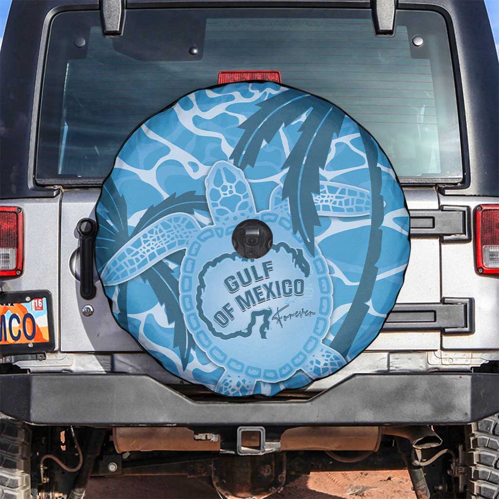 Gulf of Mexico Forever Spare Tire Cover Mexican Turtle Blue Version