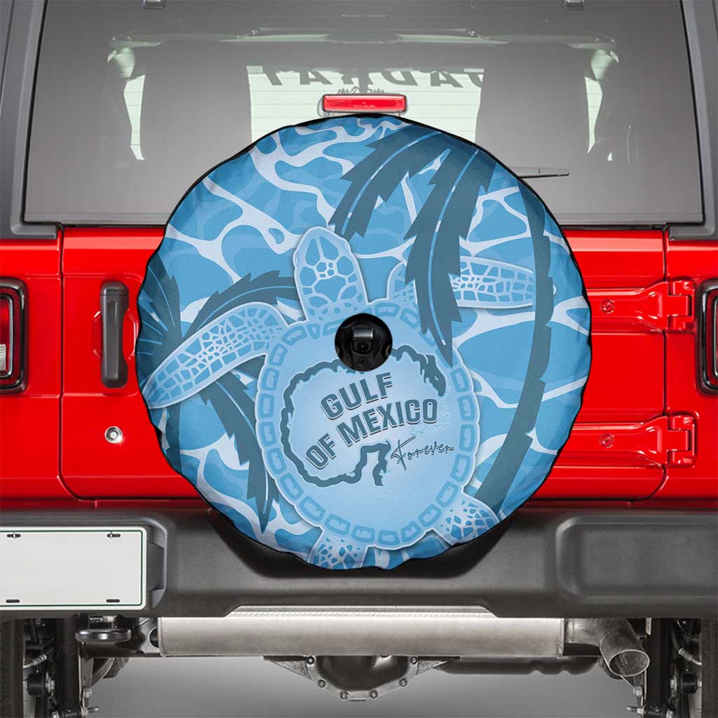 Gulf of Mexico Forever Spare Tire Cover Mexican Turtle Blue Version